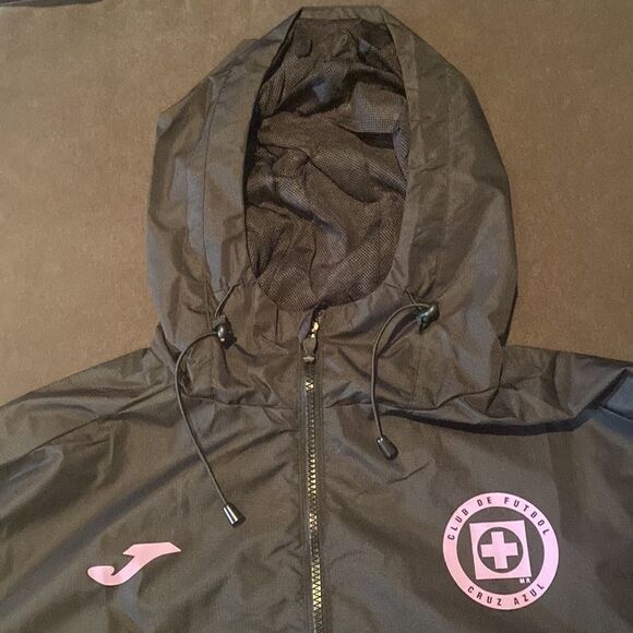Joma Cruz Azul All Weather Training Jacket Full Zip Hooded Size M Black NWT - Picture 10 of 11